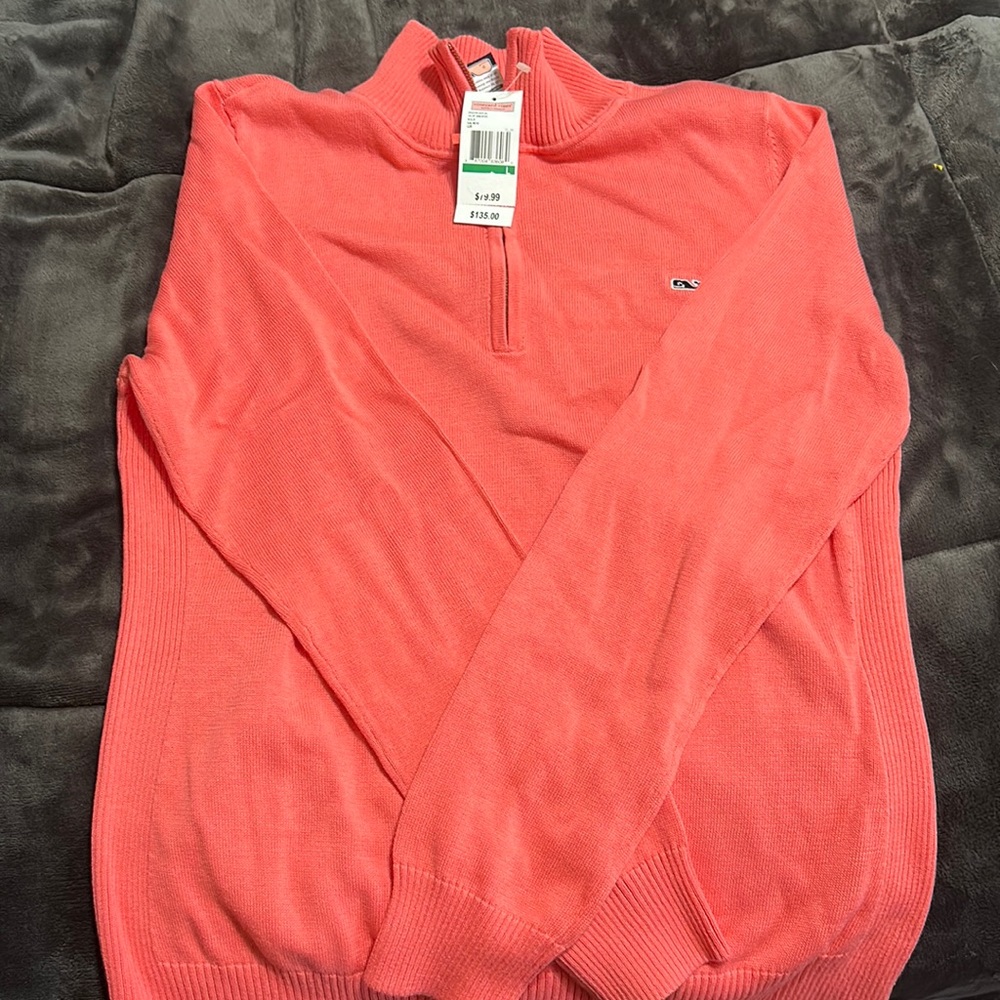 Salmon Vineyard Vines light woman’s sweater, size L
